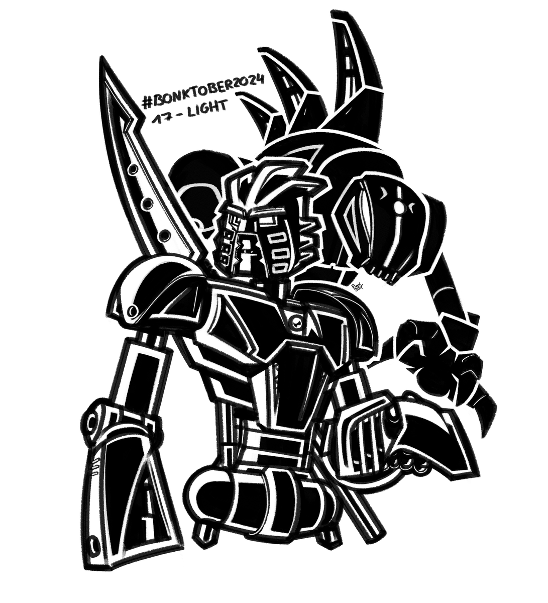 #Bonktober2024 - Day 17 - Light

"All this? Just to discover who I am?"

When struck by fear it is our friends that can pull us back into the light.

#Bionicle #Bonktober #Inktober #inktober2024 #bioniclefanart #toa #takanuva #takua #turahk #rahkshi #fanart #art #digitalart