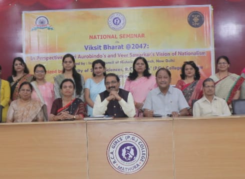 kg_suresh's tweet image. Glimpses of the valedictory session of the ICHR sponsored National Seminar on #ViksitBharat 2047 @ RCA Girls' PG College, Mathura, UP on Wednesday.
#Mathuranews
#mathuradiaries 
@AshwiniVaishnaw @ugc_india @ashwani_mahajan @kumarnandaj @atulkotharissun @MIB_India @dpradhanbjp