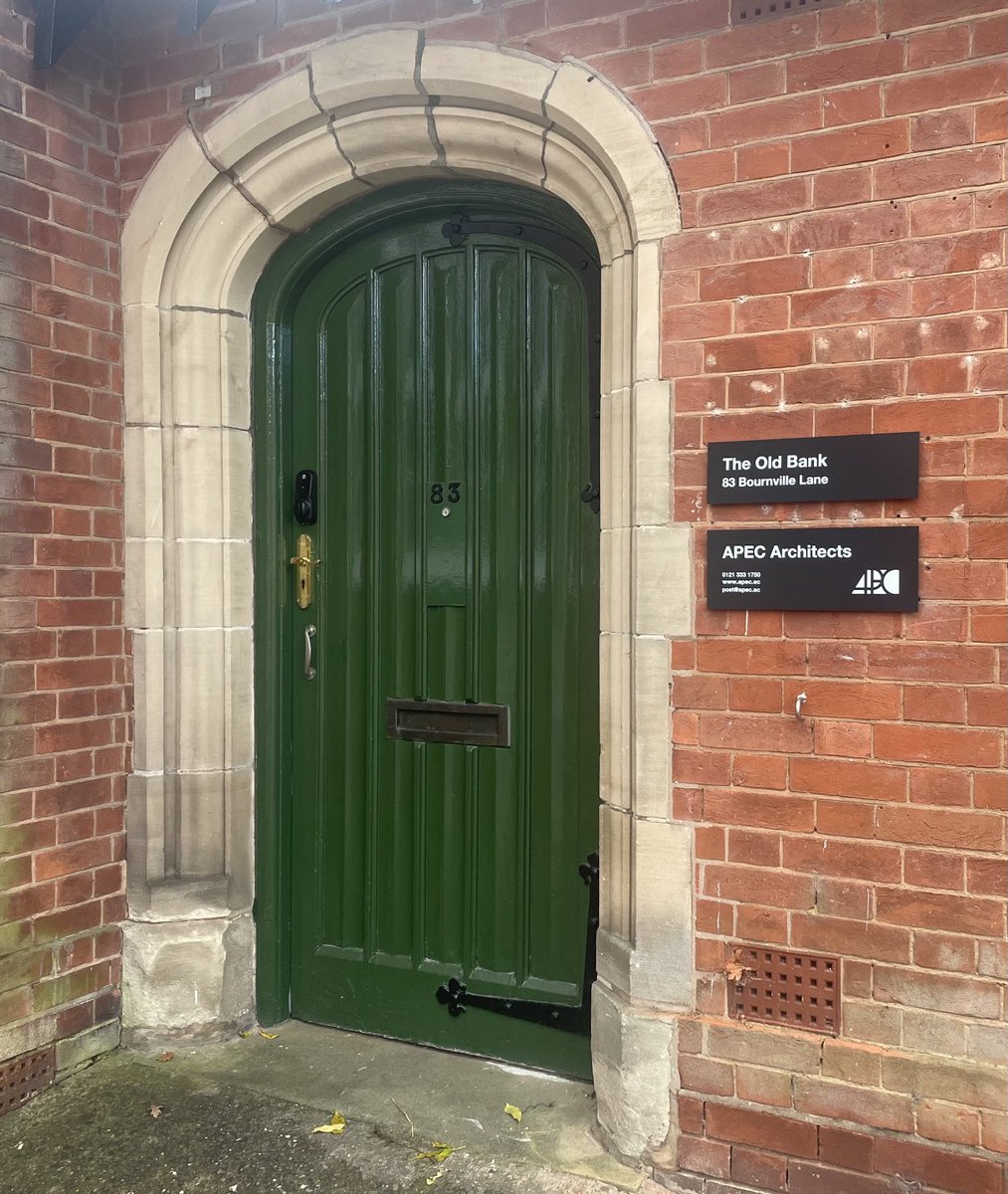 @apecarchitects (@apecarchitects) on Twitter photo The sign is up! Itās officially our new home.
The Old Bank is back in use!
Hello #Bournville
ā¦ā¦<a href="/RIBAWestMids/">RIBA West Midlands</a>ā©
#Architecture The sign is up! Itās officially our new home.
The Old Bank is back in use!
Hello #Bournville
ā¦ā¦<a href="/RIBAWestMids/">RIBA West Midlands</a>ā©
#Architecture