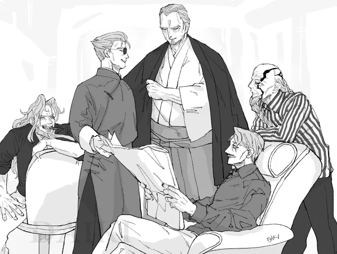 #FGO 
老人カルデア。
手合わせの度に賭けが発生する。 