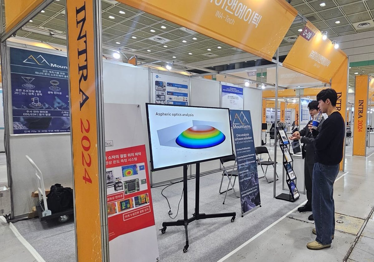 _DigitalSurf's tweet image. Are you working with #profilometry data in South Korea? 🇰🇷
Catch up with INA Tech, Digital Surf's official distributor for MountainsMap®, today and tomorrow at the INTRA 2024 exhibition in Seoul and chat all things #surfacemetrology and #surfaceanalysis!