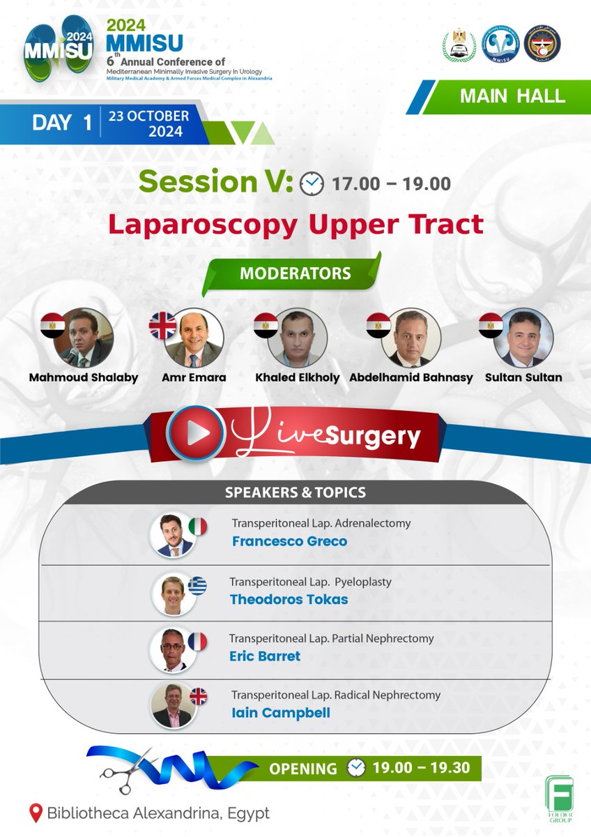 MMISU (@mmisu_meeting) on Twitter photo Live surgery session V, Upper Tract Laparoscopy😷
Transperitoneal Lap Adrenalectomy <a href="/Greco0777/">Francesco Greco</a>
Transperitoneal Lap Pyeloplasty <a href="/TheodorosTokas/">Theodoros Tokas</a>
Transperitoneal Lap Partial Nephrectomy <a href="/barret_e/">Eric Barret</a>
Transperitoneal Lap Radical Nephrectomy Iain Campbell Live surgery session V, Upper Tract Laparoscopy😷
Transperitoneal Lap Adrenalectomy <a href="/Greco0777/">Francesco Greco</a>
Transperitoneal Lap Pyeloplasty <a href="/TheodorosTokas/">Theodoros Tokas</a>
Transperitoneal Lap Partial Nephrectomy <a href="/barret_e/">Eric Barret</a>
Transperitoneal Lap Radical Nephrectomy Iain Campbell