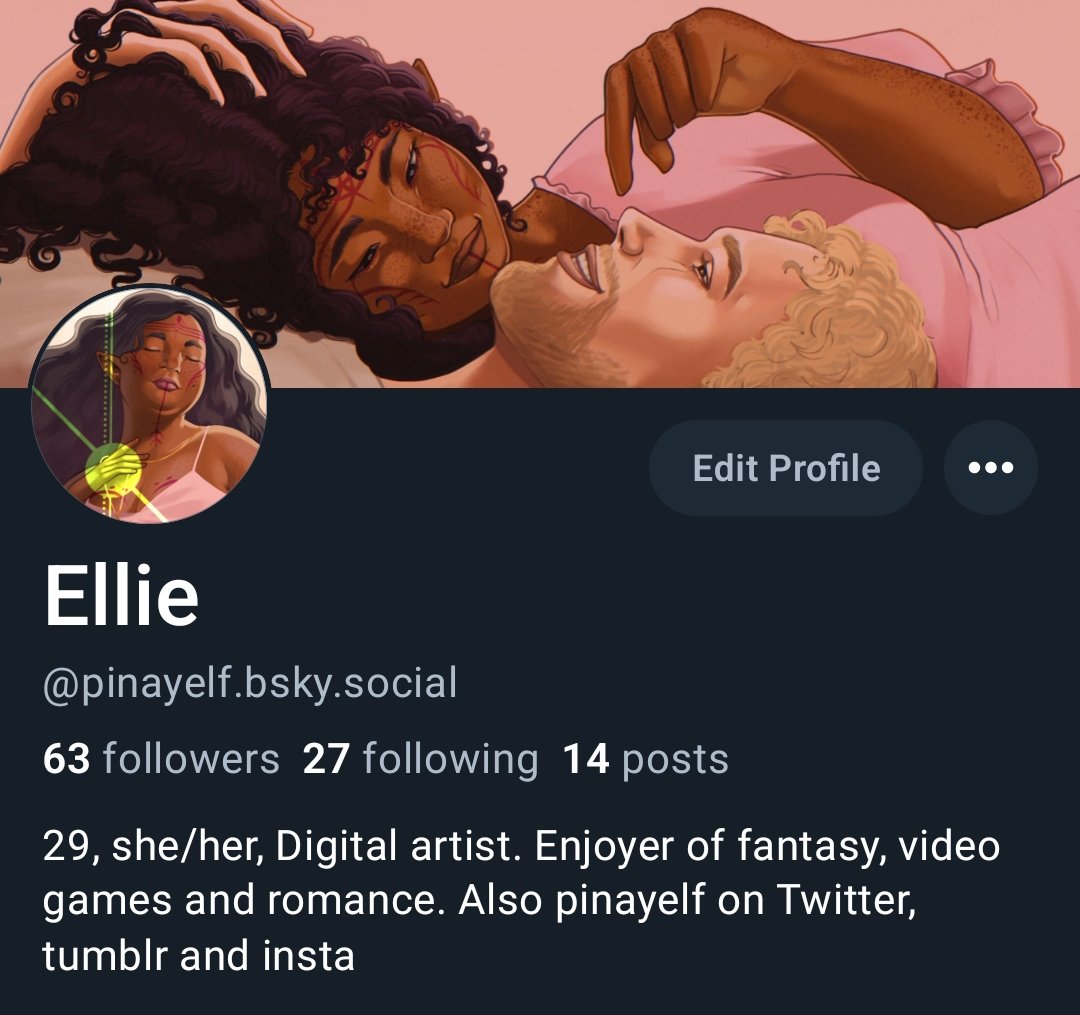 ICYMI!! I'm on here as well. If we're mutuals anywhere I'll add you back. Gonna try to post more art here :•)