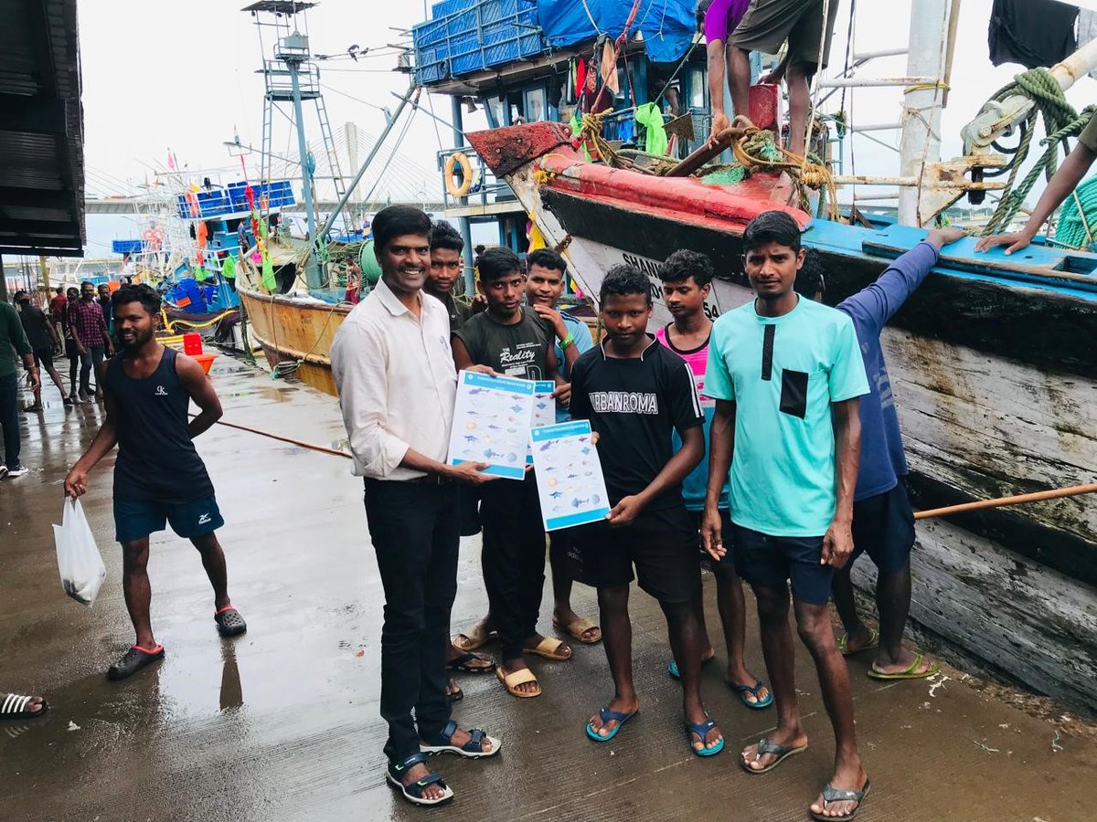 Karwar Regional Station of ICAR-CMFRI conducted an awareness programme on International Sawfish Day at Malim Fishing Harbour, Panaji, Goa. 
#InternationalSawfishDay 
#sawfish 
#conservation 
#awareness