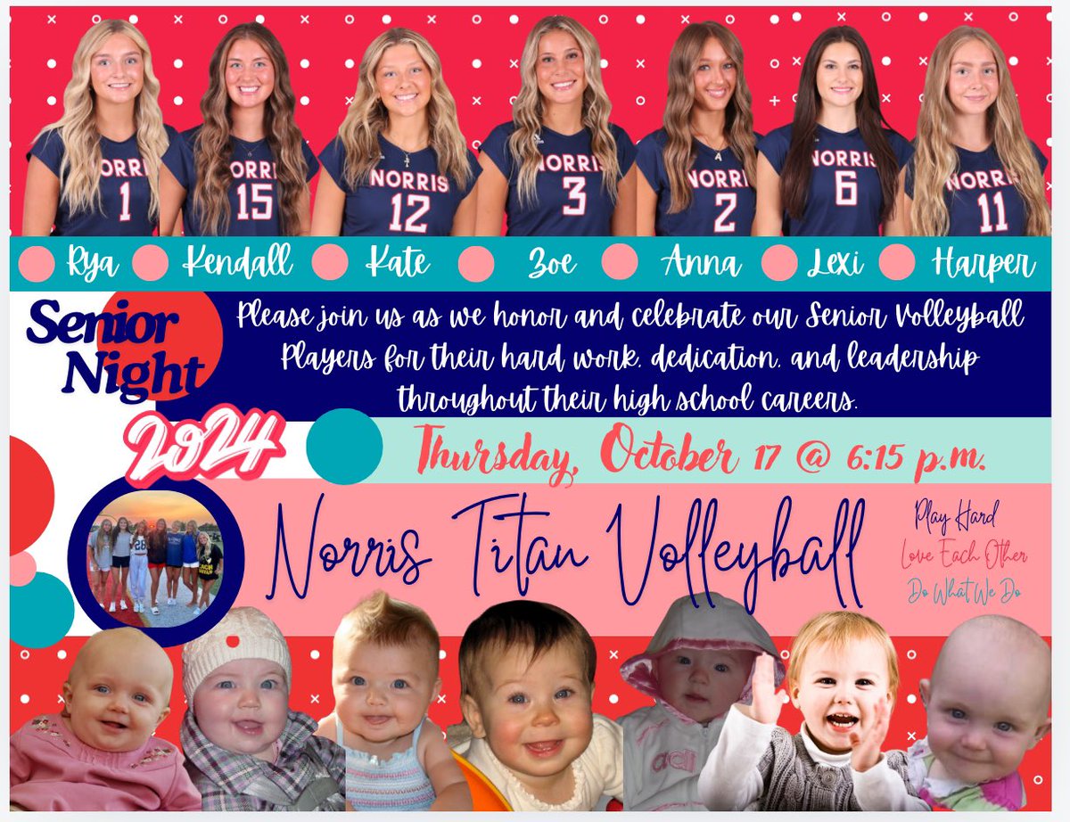 SENIOR NIGHT 2024! ❤️🏐🔵