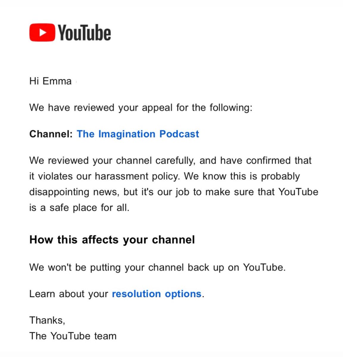 TheEmmapreneur's tweet image. 🚨HELP NEEDED - WHO IN MY NETWORK CAN CONNECT ME TO SOMEONE WHO WORKS AT #YOUTUBE?🙏🏼🥺🚨

I woke up today with an email from @YouTube / @YouTubeCreators that my entire podcast and channel “The Imagination” (which had 31,000+ Subscribers and shines a bright light on organized…