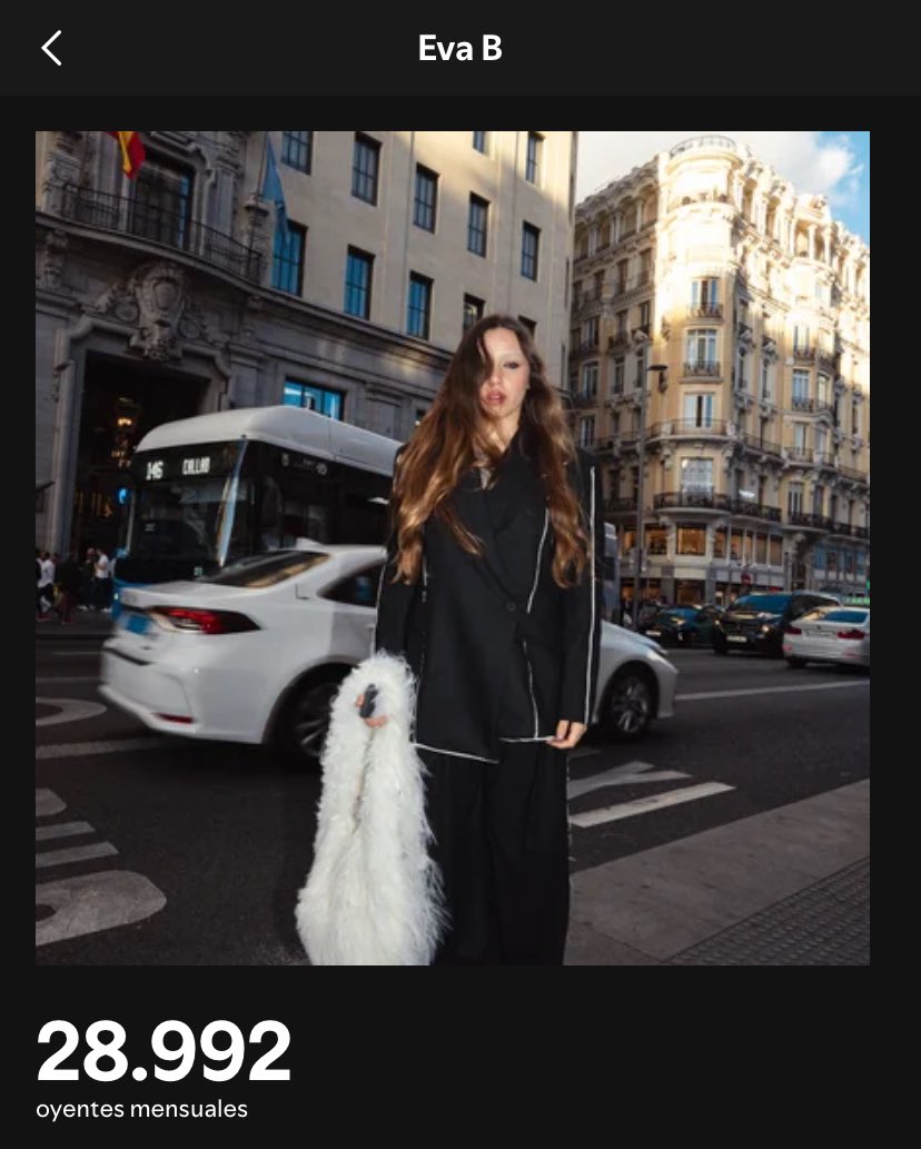EvaBWeb's tweet photo. ‼️Nueva biografía en el perfil de Spotify de Eva, junto a una nueva foto. https://t.co/8hybGM8asG