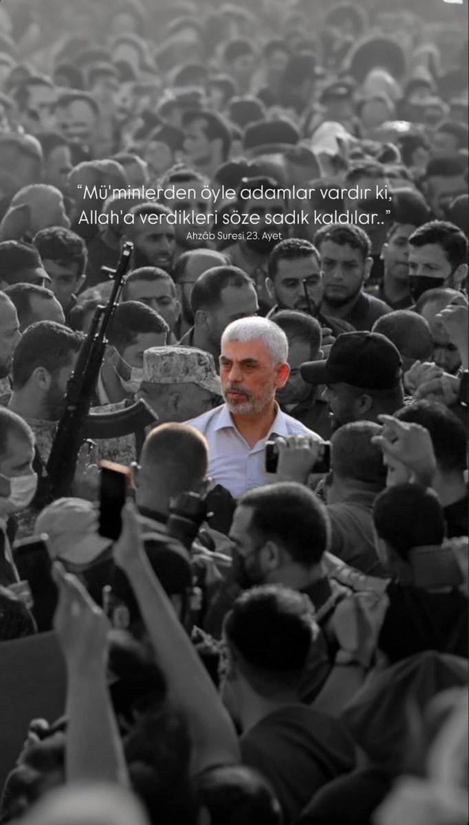 Yahya Sinvar dünyanın süper güçlerine karşı, yeleği ile cesurca savaştı. Kaçmadı, İstediği şehitlik makamına ulaştı. Bize dua etmek düşer. Mekanı cennet olsun.