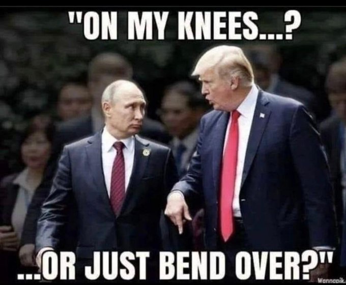 RRavidhaka45118's tweet photo. Mitch McConnell is right about Trump. He has no decency himself, but he is right about Trump. Trump is driven by narcissism. Donald Trump on Putin" trending is that everyone knows Trump is the submissive bottom in that relationship ππ
#TrumpIsNotWell #trainwrecktrump https://t.co/Ti9UO5ENHO