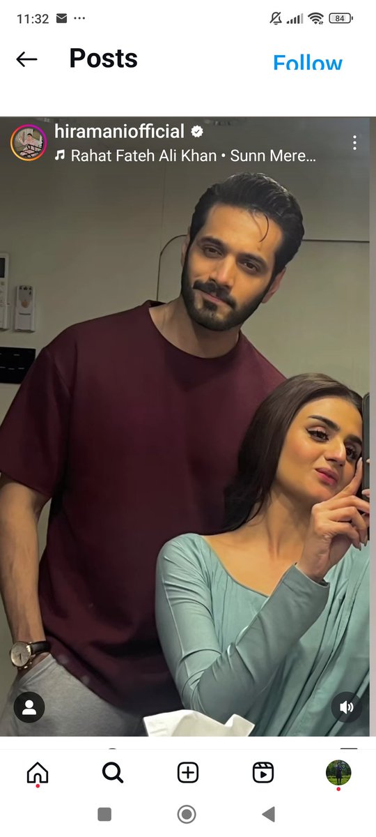 Hira sharing off-screen content. They're looking so good together 😍❤️
#WahajAli #HiraMani #SunnMereDil