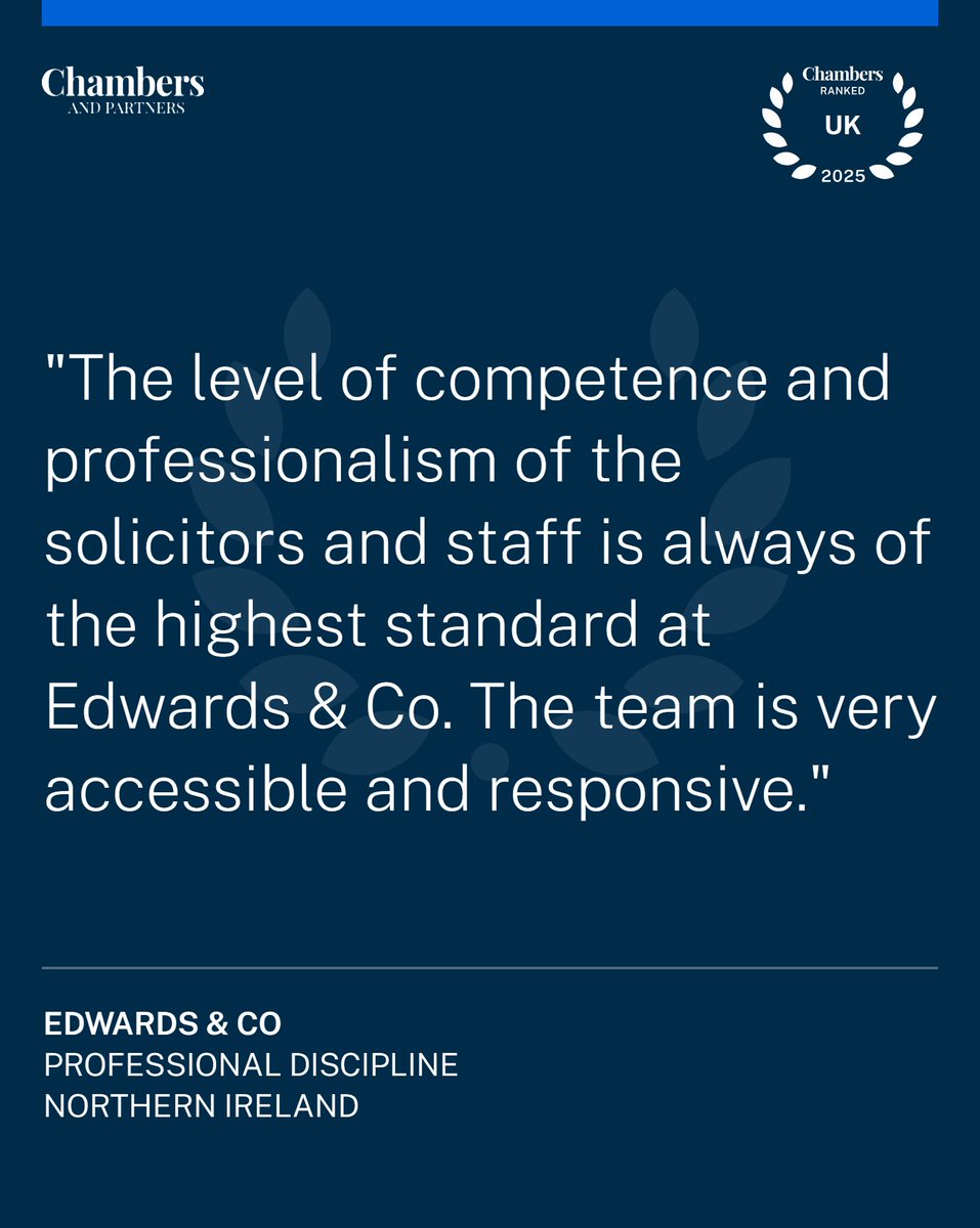 Delighted to be ranked in <a href="/ChambersGuides/">Chambers and Partners</a> alongside <a href="/michael_may_/">michael may</a> and to have retained our ranking as experts in both Police Law and Professional Discipline. 

A huge thank you to our clients and colleagues who have supported us both, but most notably <a href="/PoliceFedforNI/">Police Federation for Northern Ireland</a>