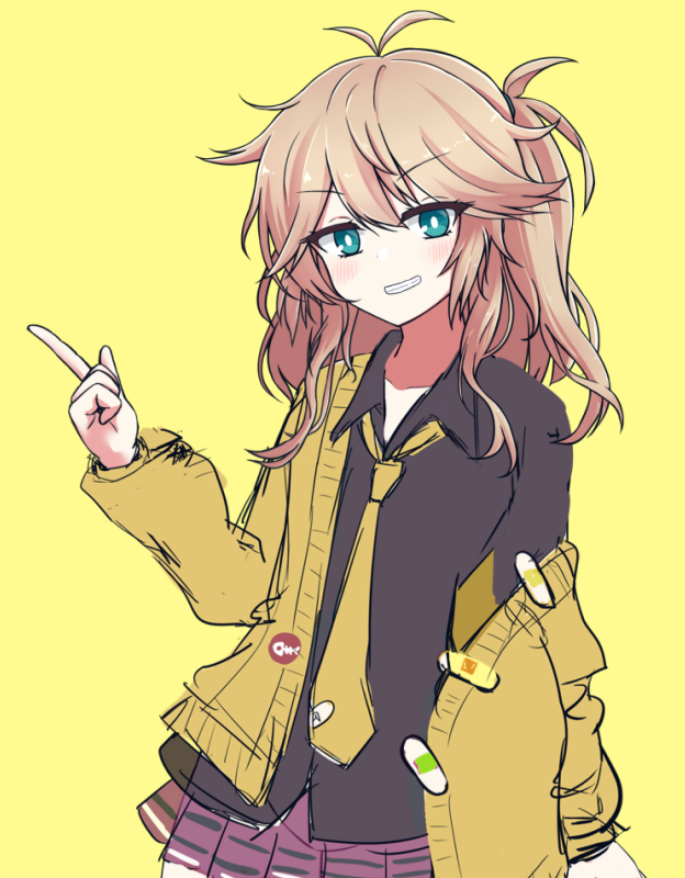 「つむぎちゃん立ち絵素材、お顔は8割完成。あとは細かい差分やらなんやらですね。めっ」|木屑@デザフェスvol.57【両日 G-141】東京ビッグサイト南ホール 5/20-21のイラスト