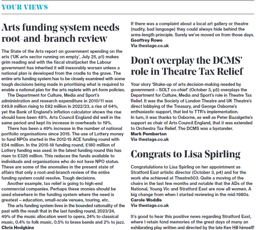 Arts funding system needs root and branch review