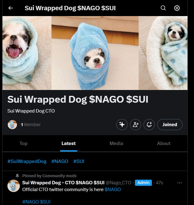 Nago_CTO's tweet photo. We have our twitter community opened, join and vibe with $NAGO / $SUI family

https://t.co/bN1S7CLGkj https://t.co/BMQ0mJ7S4P