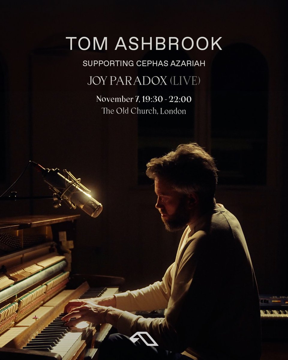 Anjunachill (@anjunachill) on Twitter photo Supporting <a href="/CephasAzariah/">Cephas Azariah</a> for his debut album showcase: Tom Ashbrook ✨
As we celebrate the release of ‘Joy Paradox’, enjoy a stripped back supporting set from a fellow neo-classical British pianist, composer and producer.
🎟️ reflections.ffm.to/cajplive.otw Supporting <a href="/CephasAzariah/">Cephas Azariah</a> for his debut album showcase: Tom Ashbrook ✨
As we celebrate the release of ‘Joy Paradox’, enjoy a stripped back supporting set from a fellow neo-classical British pianist, composer and producer.
🎟️ reflections.ffm.to/cajplive.otw