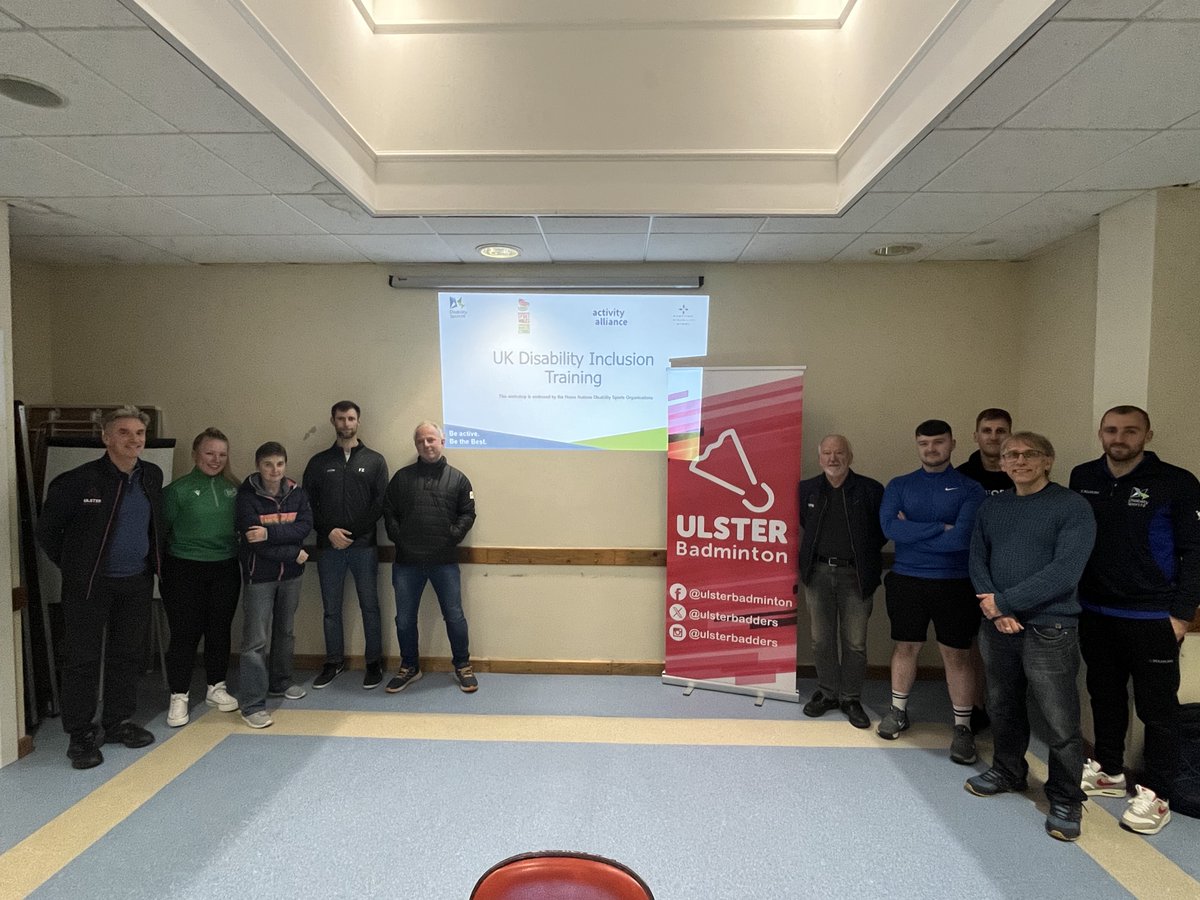 UlsterBadders (@ulsterbadders) on Twitter photo Big Thank you to Mark Montgomery from <a href="/DSNIofficial/">Disability Sport NI</a> for Delivering the UK Disability Inclusion Training to our Board & Staff
A great evening in helping us to educate & empower our team to better understand & support people with disabilities. Big Thank you to Mark Montgomery from <a href="/DSNIofficial/">Disability Sport NI</a> for Delivering the UK Disability Inclusion Training to our Board & Staff
A great evening in helping us to educate & empower our team to better understand & support people with disabilities.