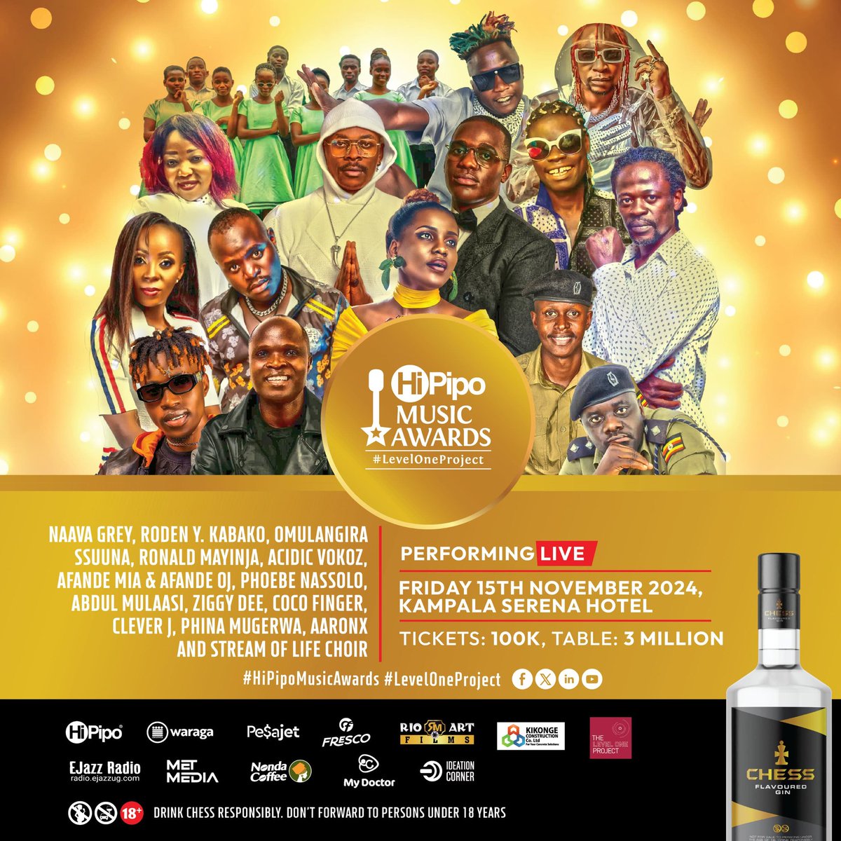mathiousngfilmz's tweet photo. *HALLO, OLI STEADY!!!* 🌟

Don't miss the 13th edition of the #HiPipoMusicAwards on *15th November 2024* at Kampala Serena Hotel. Gates open @ 5pm

Get ready to honour the best in the industry.

#LevelOneProject
*#MadeofGod https://t.co/SJlwXy5iDK