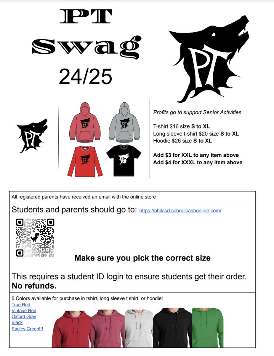 FriendsofPTS's tweet image. Don't miss this opportunity to buy Penn Treaty swag! #gowolves #wolfpride