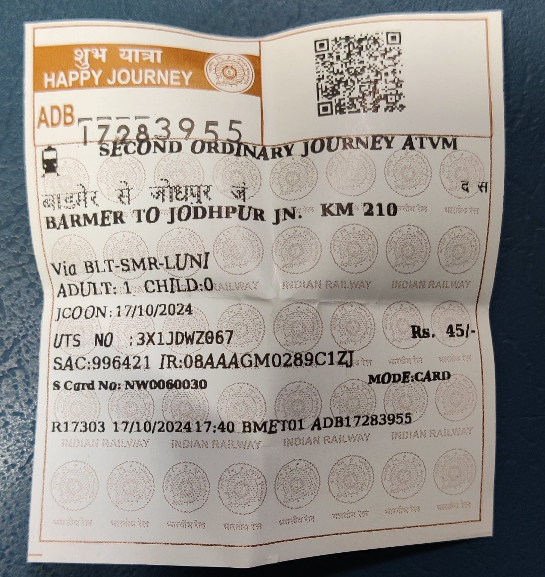 SAWAIRAM3's tweet photo. @NWRailways @DRMJodhpurNWR @RailwaySeva https://t.co/zkv3jnQHzD