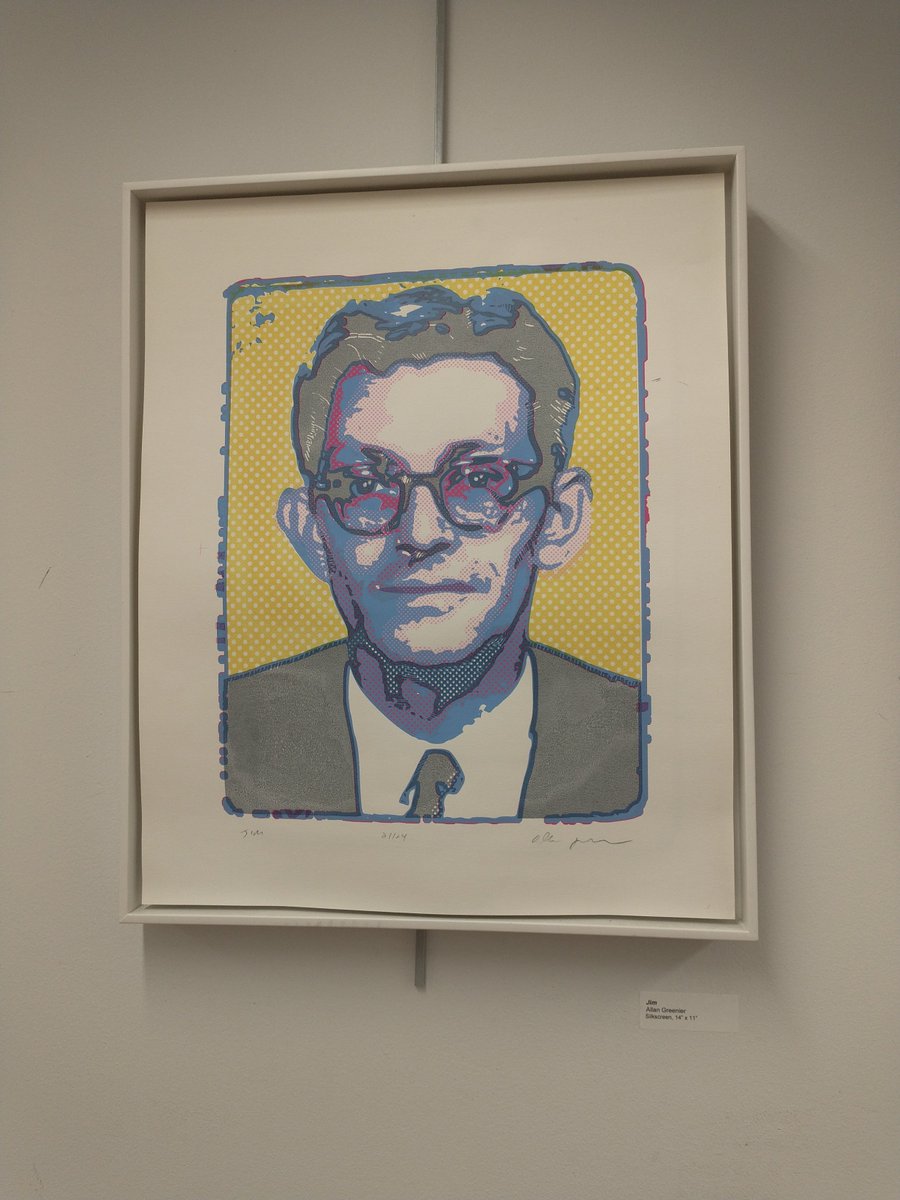 silkscreen print of james jesus angleton hanging in the children's playroom/community room of a nearby branch of the local public library, why not