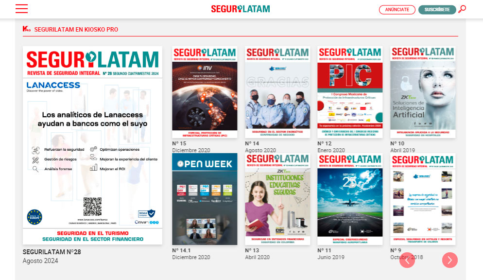 📖👀 En nuestro KioskoPro puedes acceder a todos los números de la revista <a href="/Segurilatam/">Segurilatam</a>. ¡Gratis! ⬇️⬇️⬇️
segurilatam.com/kiosko-pro/