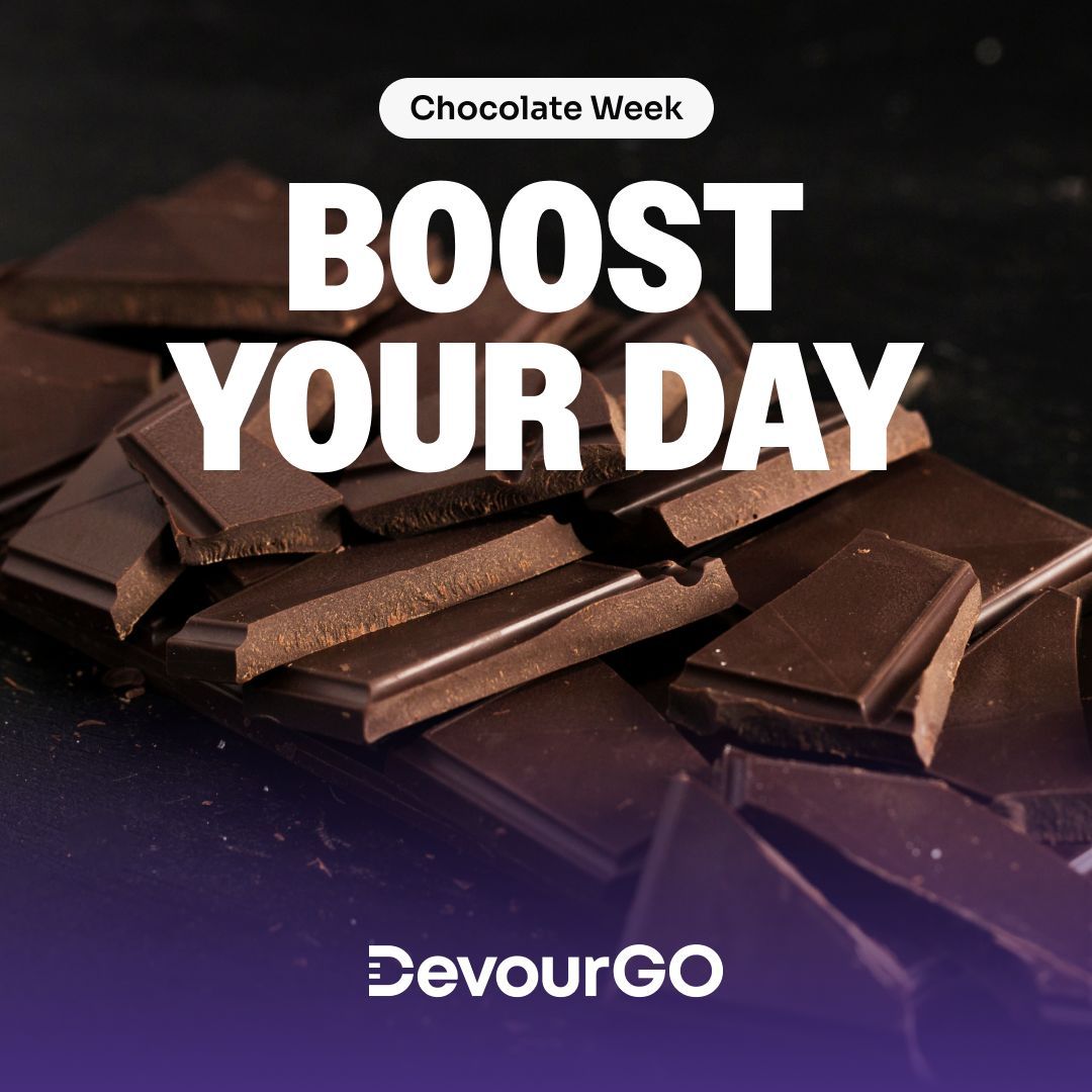 GoDevour's tweet image. 🍫 Calling all chocoholics! 🍫 

Did you know? Dark chocolate is packed with antioxidants and can even improve your mood! 😊 Celebrate #ChocolateWeek and enjoy the benefits (and the taste!) by ordering your favorite chocolate dessert at DevourGO.io today. 

#DevourGO
