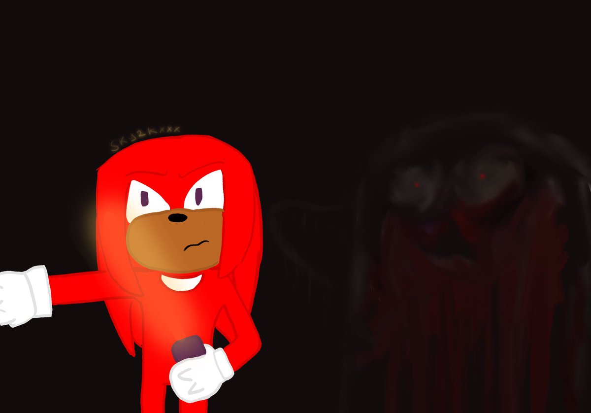 Sky2kxxx's tweet photo. #sonknuxweek Day 4: Spooky https://t.co/zc5uvwp9s1