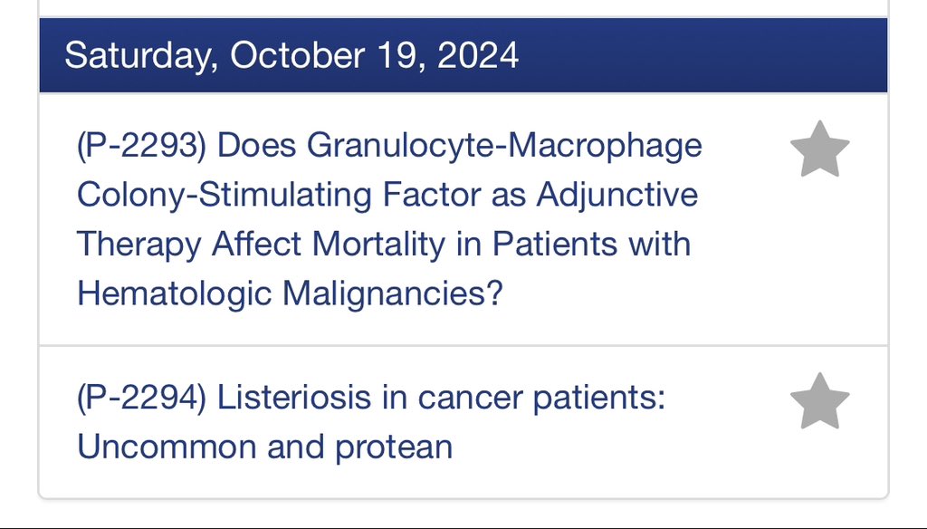 Takahiro Matsuo (Taka), MD (@takamatsuo_id) on Twitter photo Please stop by our several mycoses project posters at #IDWeek2024 <a href="/IDWeekmtg/">IDWeek</a>! <a href="/MDAndersonNews/">MD Anderson Cancer Center</a> <a href="/RobinSnellings/">Robin Snellings, MD</a> #TeamDrKontoyiannis
👉Blastemia is a Poor Prognostic Factor in Leukemia Patients with Culture-documented Invasive Pulmonary Aspergillosis
👉Cellular Composition of Please stop by our several mycoses project posters at #IDWeek2024 <a href="/IDWeekmtg/">IDWeek</a>! <a href="/MDAndersonNews/">MD Anderson Cancer Center</a> <a href="/RobinSnellings/">Robin Snellings, MD</a> #TeamDrKontoyiannis
👉Blastemia is a Poor Prognostic Factor in Leukemia Patients with Culture-documented Invasive Pulmonary Aspergillosis
👉Cellular Composition of