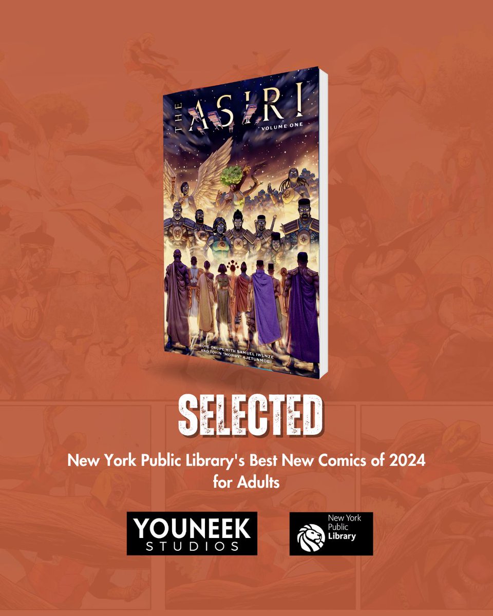 YouNeekStudios's tweet photo. Yes!!! 💪 💪
The Asiri has been selected as one of New York Public Library's Best New Comics of 2024
for Adults. NYPL wrote:
"Art by Samuel Iwunze | In a refreshing take on the superhero genre,
#Asiri #YouNeek #Comics #Africancomics #NYPL https://t.co/z6SjI8QPzM