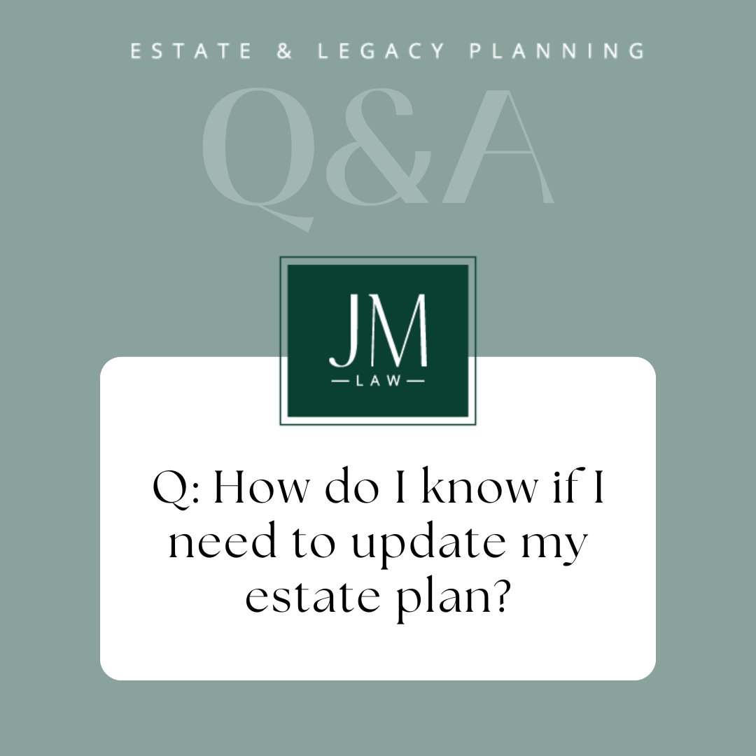 JMLawPLLC's tweet photo. See our blog to learn more about when to update your estate plan: https://t.co/v9O9vYZX5G

#EstatePlanning #LegacyPlanning #EstateLaw #Trust #EstatePlanningAwareness https://t.co/8EFdwy84Z8