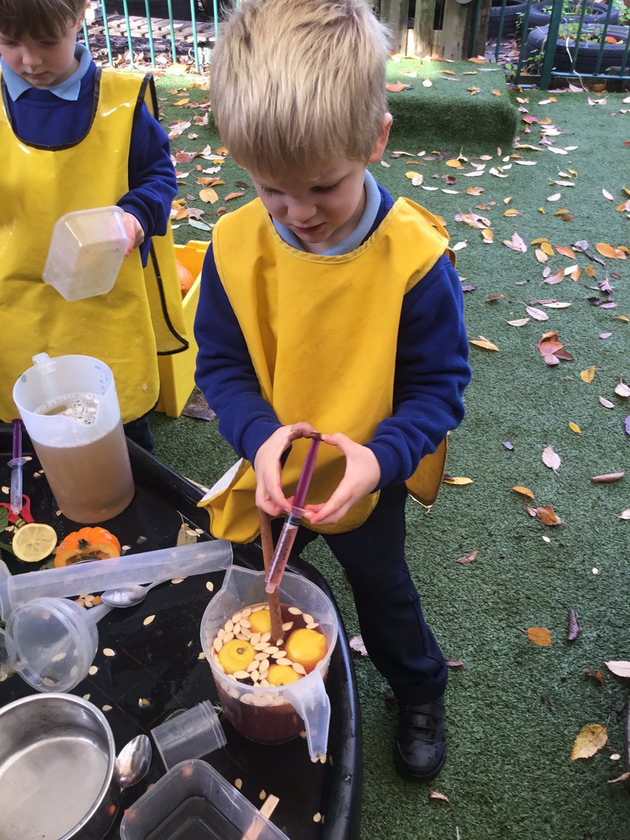 Christletonpri's tweet image. Reception have loved acting out Room on a Broom, pumpkin painting, making magical potions and playing in Mr Baker’s bakery this week. #cpseyfs #cpsmaths #cpsscience #cpswriting #cpsreading  #cpsart