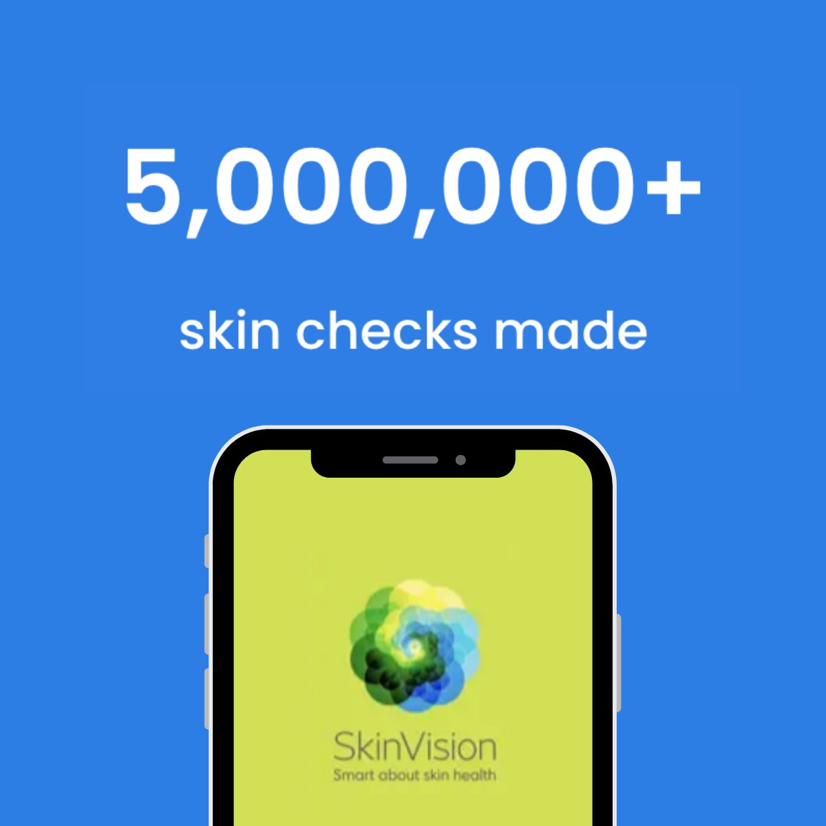 We've hit 5 million skin checks! 🎉

This isn't just a number—it's a step closer to early detection of skin cancer, saving lives when it counts 💙

Thousands have already detected melanoma &amp; other skin cancers in time with #SkinVision

Thank you for being part of this journey.