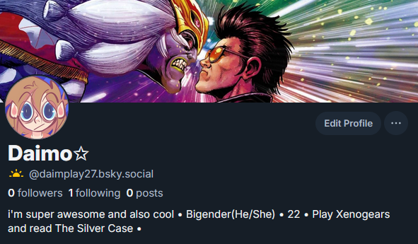 DaimPlay27's tweet photo. Anyway i made an account at the other place lmao, it's the same as here so go follow up if you want! not ditching this place fully yet but i've secured the name at least

still got some layout edits to make methinks https://t.co/5cz1axs1EK