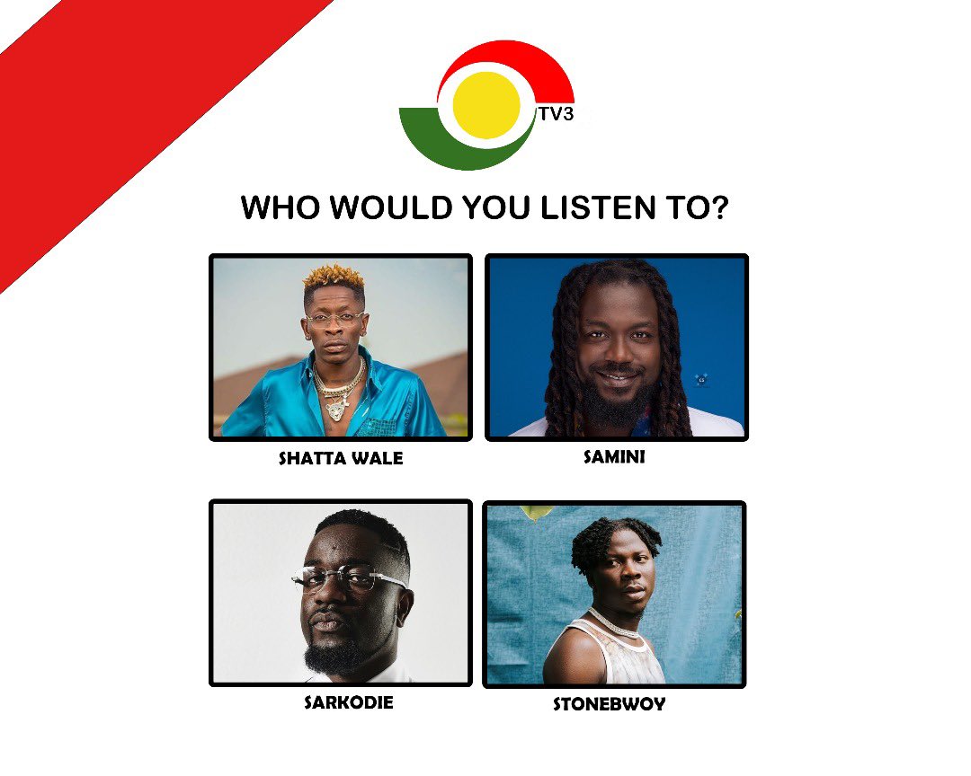 If you were stuck on an island and you had to listen to one person’s music until you were rescued, which one would it be? 🎶 

#TV3GH