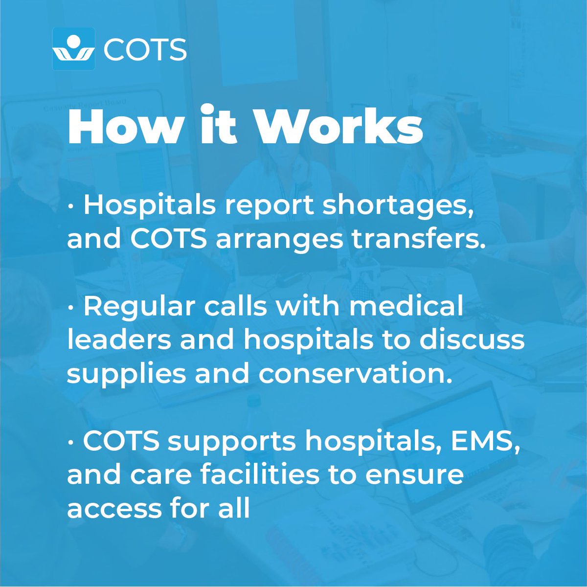 In response to the IV fluid shortage caused by recent hurricanes, <a href="/cotshealth/">COTS</a> is working with hospitals and healthcare facilities across Central and Southeast Ohio.

blog.columbusmedicalassociation.org/blog-1/2024/10…