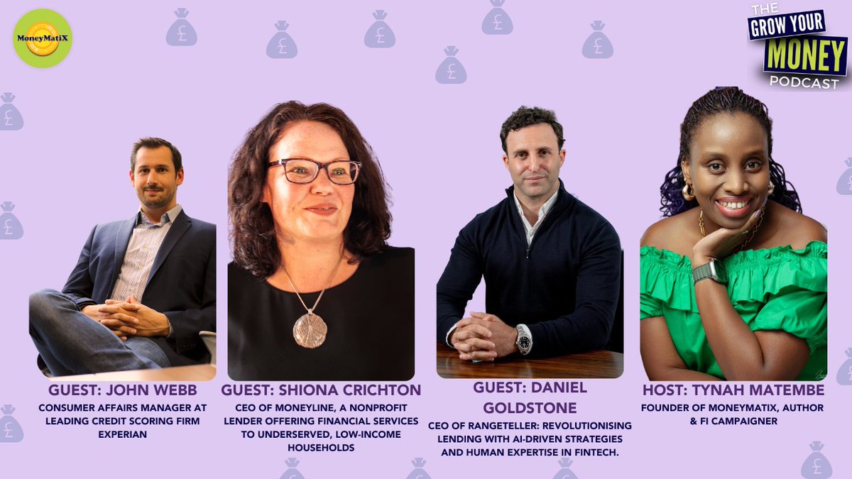 MoneyMatiX (@moneymatix) on Twitter photo 💳 New Episode! <a href="/tynahma/">Tynah Matembe</a> teams up with <a href="/ExperianJohn/">John Webb</a>, Shiona Crichton (<a href="/moneyline_uk/">Moneyline</a>), and <a href="/DanGoTweet/">Daniel Goldstone</a> (Rangeteller) to demystify credit scores. Learn how to improve your score, avoid predatory lenders, and see how AI is reshaping lending.
🔗 Watch here: youtu.be/KmmjoBoTLVE 💳 New Episode! <a href="/tynahma/">Tynah Matembe</a> teams up with <a href="/ExperianJohn/">John Webb</a>, Shiona Crichton (<a href="/moneyline_uk/">Moneyline</a>), and <a href="/DanGoTweet/">Daniel Goldstone</a> (Rangeteller) to demystify credit scores. Learn how to improve your score, avoid predatory lenders, and see how AI is reshaping lending.
🔗 Watch here: youtu.be/KmmjoBoTLVE