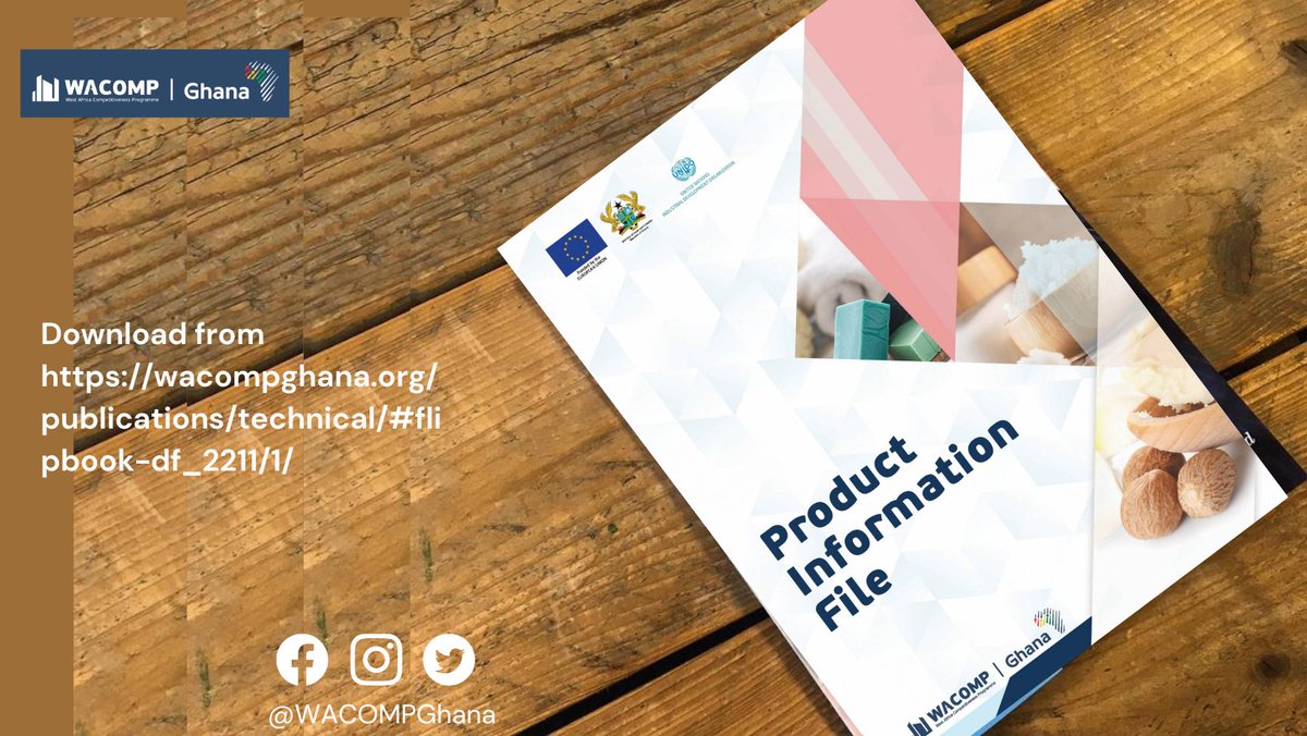 Do you know that a PIF is an essential document to commercialise #cosmetics in the #EU #UK?
Learn how to prepare #PIF with #EuropeInGhana funded #WACOMPGhana
Get the full manual 👉wacompghana.org/publications/t…...
👀📺 #UNIDO webinar 👉youtu.be/MDwNo5oMfRU

#GlobalGateway #SDGs