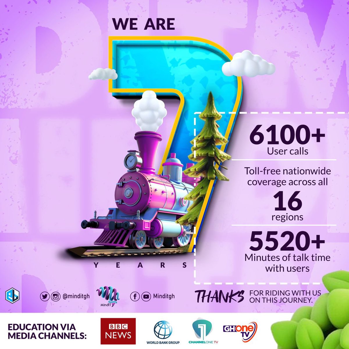 Thank you for riding with us for the past 7 years! 🥳 🎉