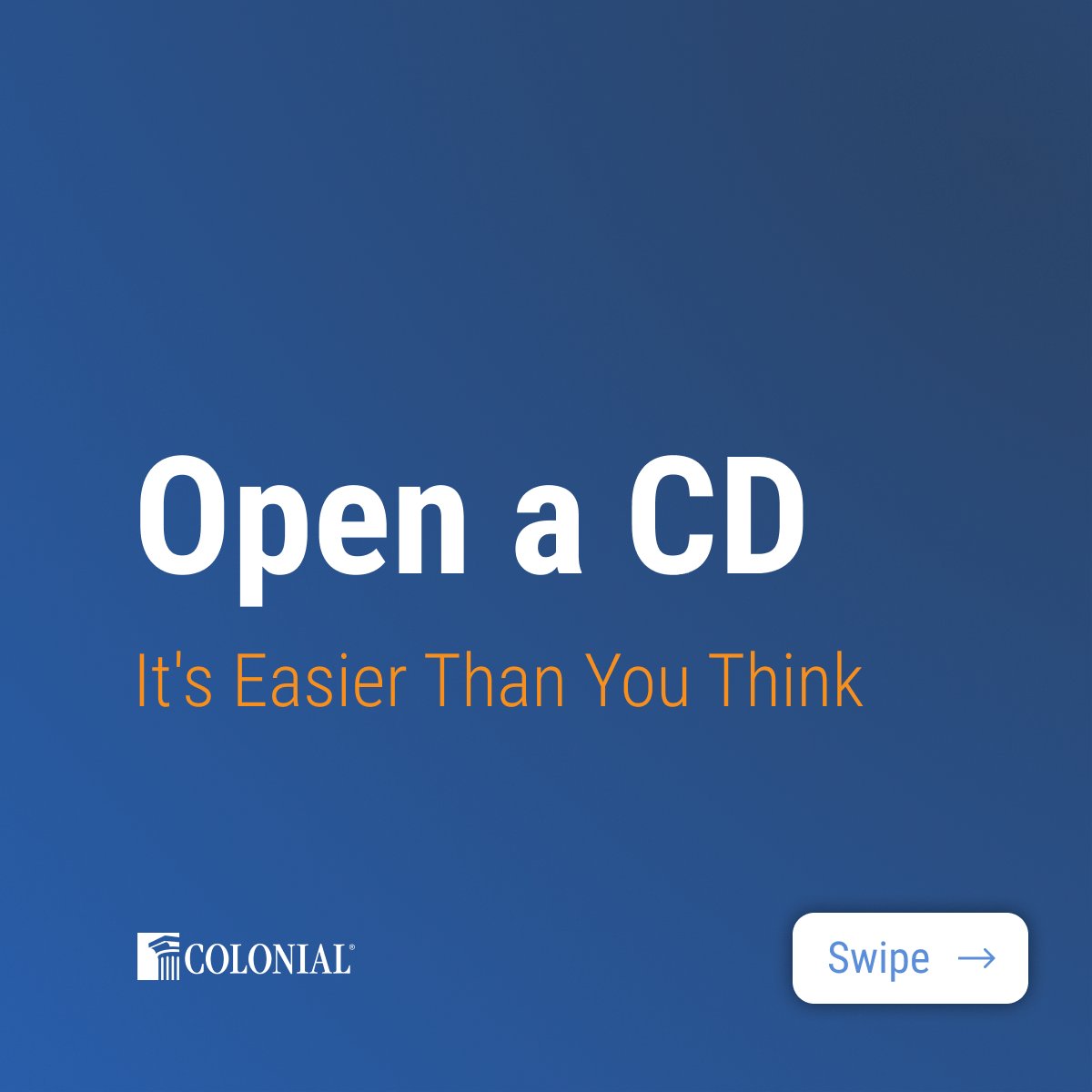 ColonialBanking's tweet image. It's easier than ever to jumpstart your savings goals!

Apply online: gocolonial.com/openaccount.
.
#CDs #GoColonial #ColonialSavings