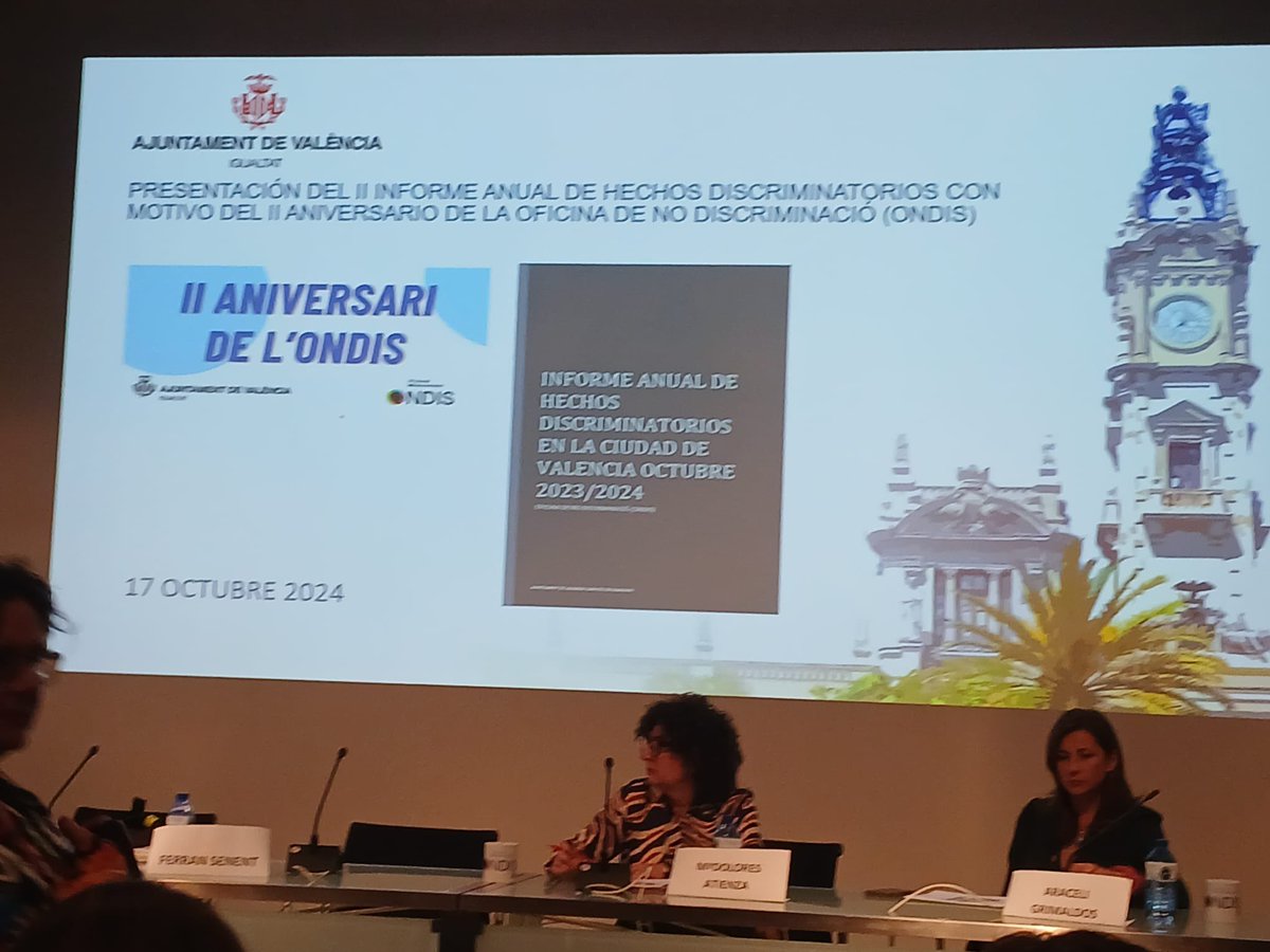 IntersindicalV's tweet photo. Intersindical Valenciana ha  participat hui dijous 17 d’octubre en el II Aniversari de l'Oficina de No Discriminació i Delictes d'Odis

#AniversariONDIS https://t.co/UujDBAxtCX