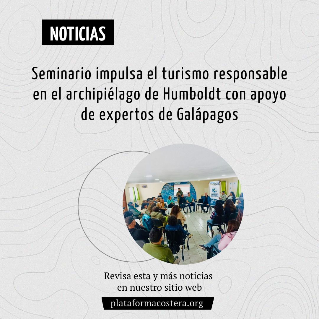 #Noticias 📰

🌊✨ Expertos de #Galápagos se unieron al seminario "Destinos Azules" en el Archipiélago de Humboldt, compartiendo estrategias de #turismoresponsable y sostenible.

📌 Más info: plataformacostera.org/noticias/semin…

#TurismoSostenible #Humboldt #Conservación #DestinosAzules