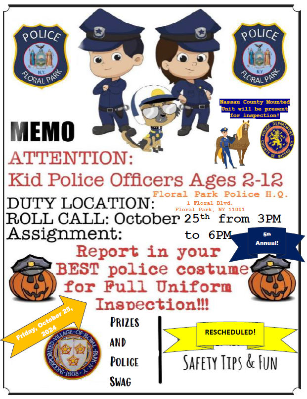 FloralParkPD's tweet photo. PLEASE NOTE THE NEW DATE FOR THIS EVENT! https://t.co/rXdWvx3dfi