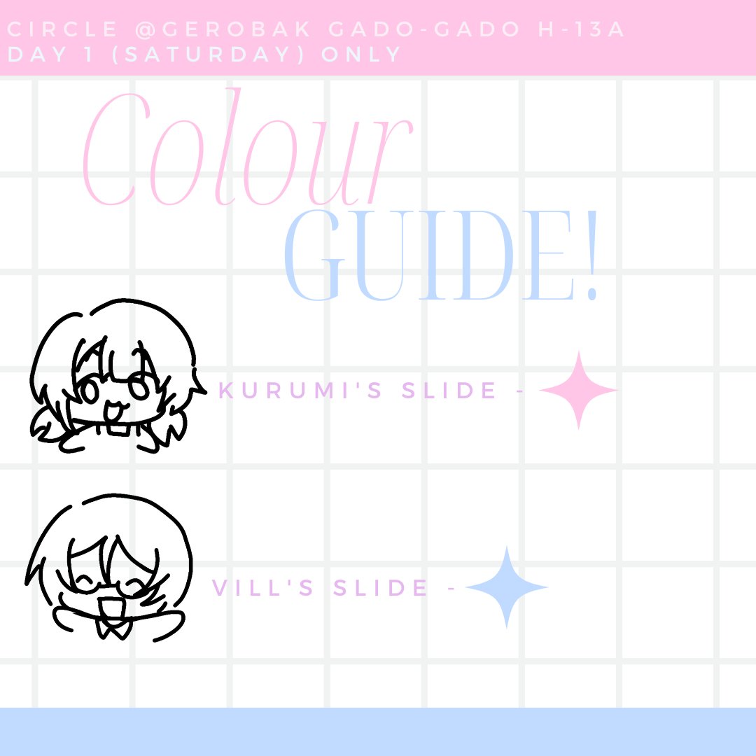 RuiEmu1's tweet photo. (1/4)
Any interaction are appreciated! 
Open PO #CF19 ft. @blushruru !!
🗓️17-22 oct 2024
📫Pick up day 1 (saturday) at circle Gerobak Gado-Gado, H-13a
🔗Form ada di bawah thread ini
⭐Enstars, prosekai, genshin impact, honkai star rail, Vocaloid
#comifuro19 #cf19catalogue https://t.co/PsALUxDSkd