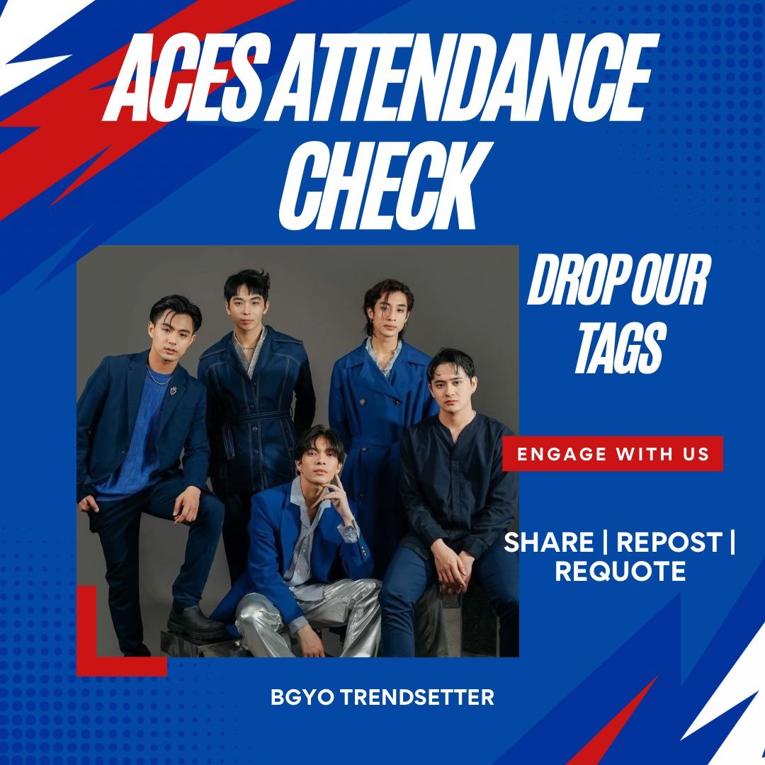 #BGYO_Trash | ACEs Attendance Check

May gising na ba na ACEs?

Parinig naman ng "Cheering for you here sa Pinas!" when you see this post. Let's go?

BGYO AT CSULB

#BGYO <a href="/bgyo_ph/">BGYO_PH</a>