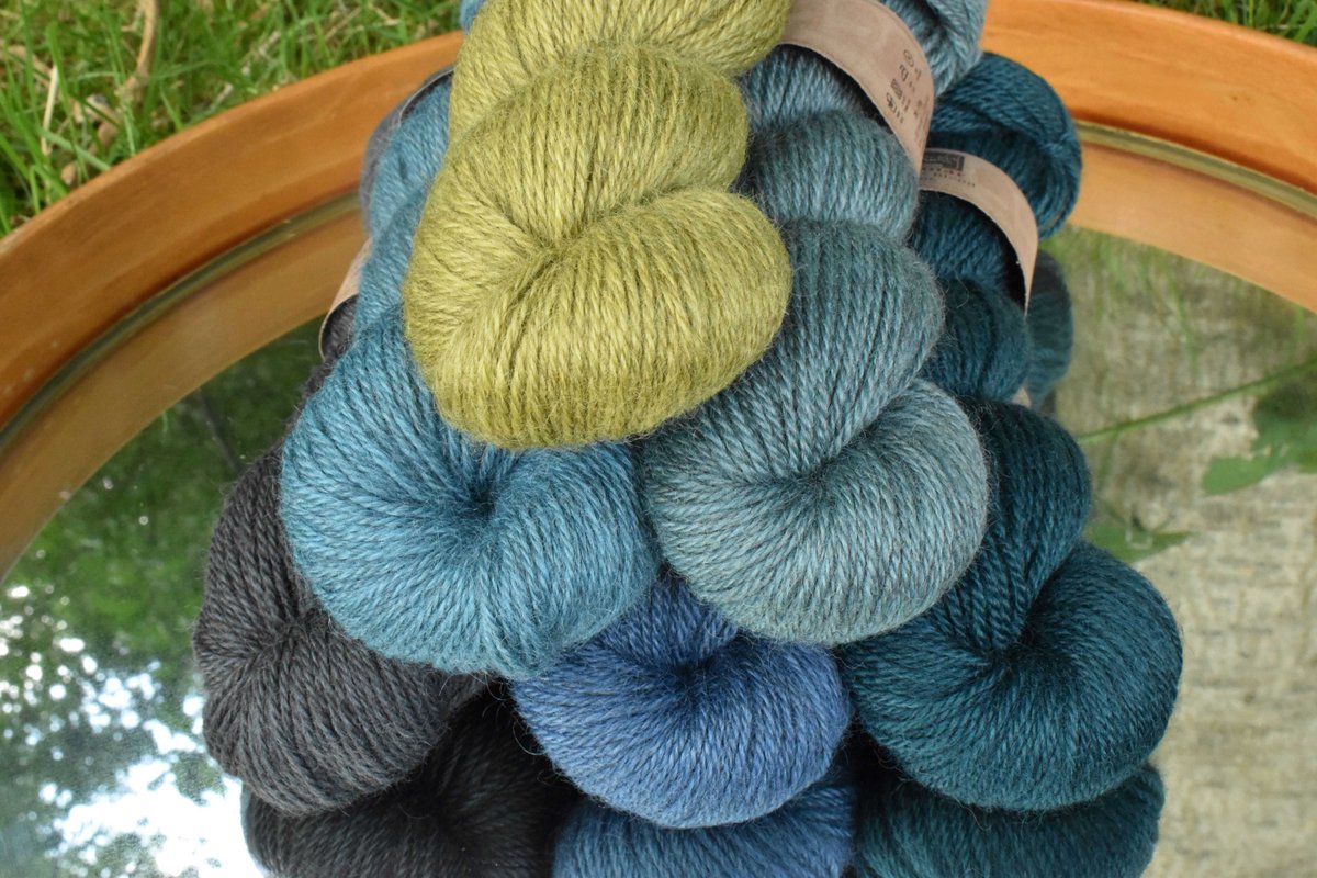 blackeryarns's tweet photo. Our Tamar Lustre wool has the sheen, shimmer and drape which links it to its namesake river. We have chosen a series of subtle complementary colours to dye over the base to create a wonderful shade palette, named for other Cornish rivers: https://t.co/yTsFyYFtBT
#purewool #wool https://t.co/WdIcx6wX5F