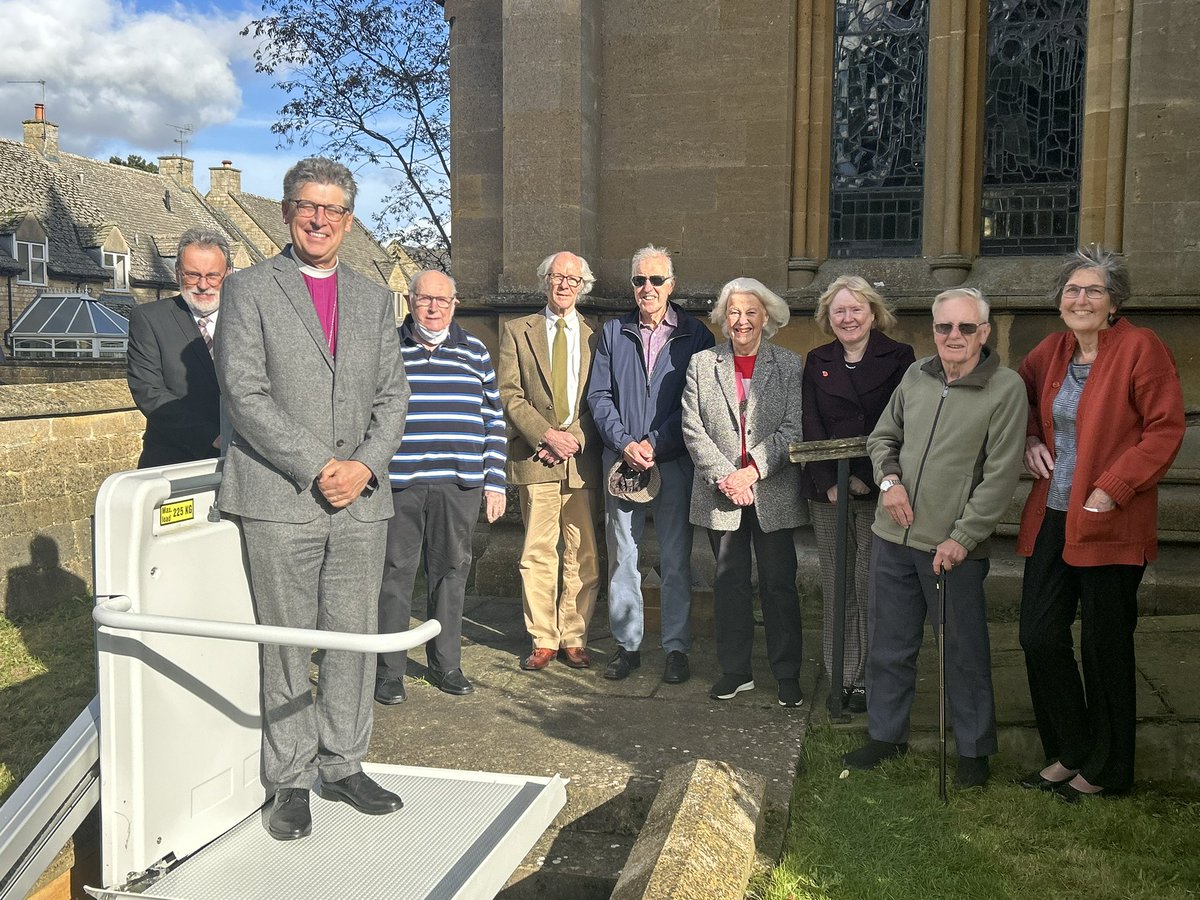 BroadwayCofE's tweet photo. Blessing of the Lift at St Michael’s Church Broadway by @BishopofDudley and Acting Bishop of Worcester. We are grateful to all those who donated to the lift including The Broadway Trust. #broadwaycotswolds #accessabilityforall #lift @CofEWorcester https://t.co/1f5VwPK3rZ