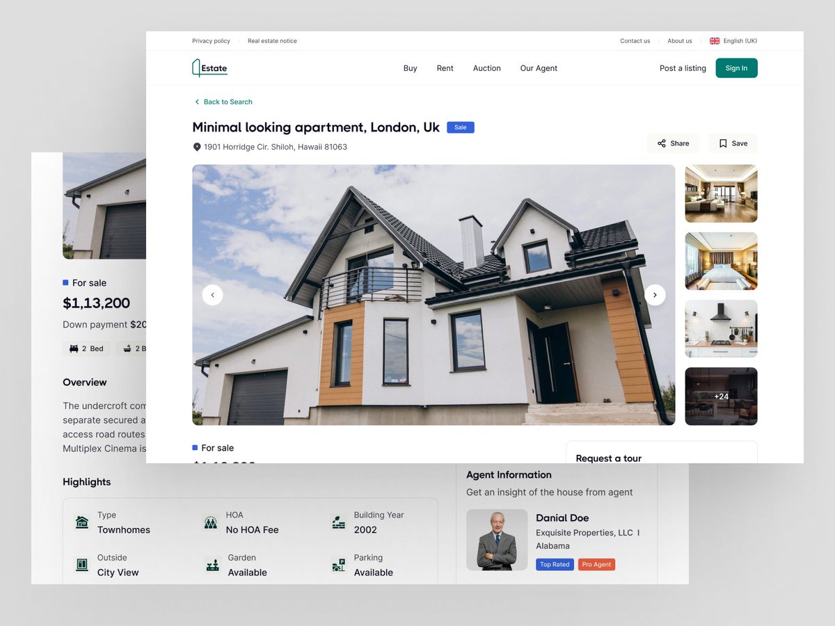 Maqawagency's tweet photo. Estate - Real Estate Website Details Page Design
Check the Full Preview and share your thoughts: https://t.co/F99Iha3Zes
.
.
.
#realestate #realestatewebdesign #realestateindustry #realestateui #realestateux #modernrealestatedesign #uidesign #uxdesign https://t.co/qp8j3M3po3