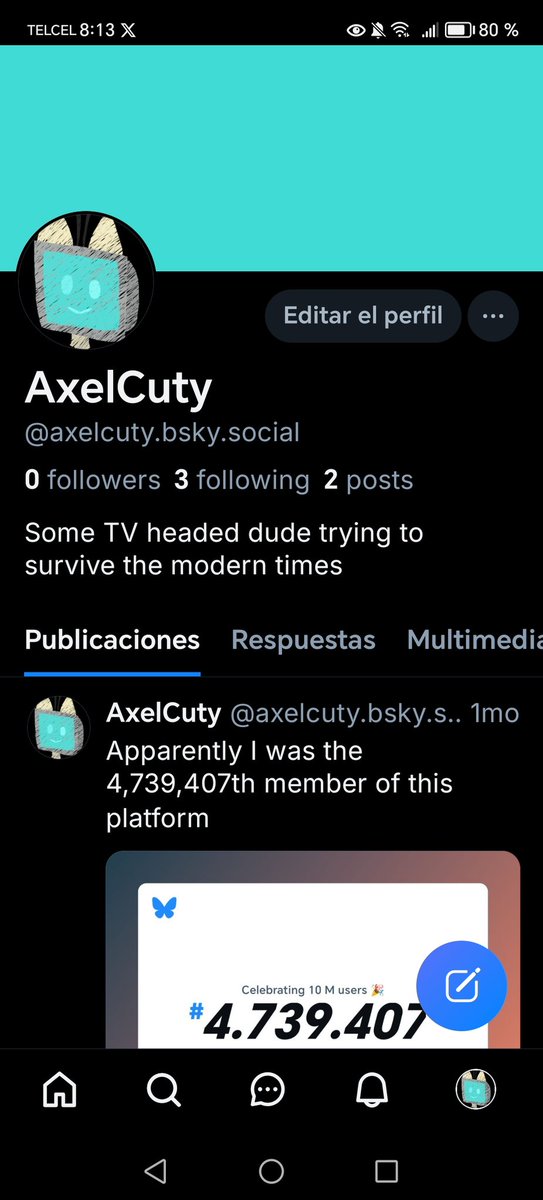 AxolCutie's tweet photo. Y'know the drill everytime Ælon Husk does a big downdate Everyone and their relatives promotoes the Blue Skies or something https://t.co/W7a5X2Ibo5