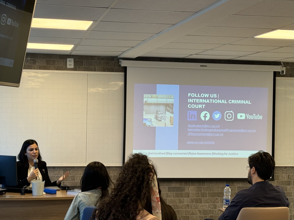 IntlCrimCourt's tweet photo. #WorkingForJustice
 
#ICC participated in career events at universities @Mackenzie1870 &amp; @sejaidp in #Brazil, as part of its ongoing efforts to promote the geographical representation of staff from under-represented &amp; non-represented States Parties 🌏 

Facilitated by @GcubBrasil https://t.co/NOxZP4DXwk