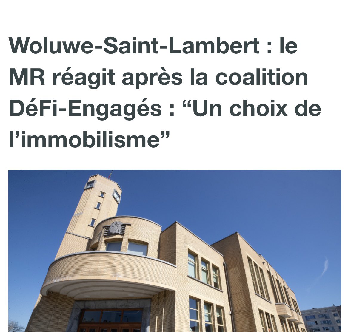 apans72's tweet photo. Alliance Défi–Les Engagés reconduite à Woluwe-St-Lambert: un choix d'immobilisme. Malgré la forte progression du MR, 2ème parti, la LB a préféré maintenir le statu quo, refusant tout changement.#WoluweSaintLambert #EnsembleFaisonsPlus https://t.co/qm89BHHpiM